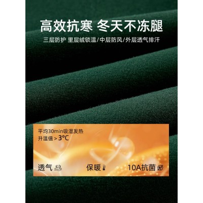 防风零聚酯保暖鲨鱼裤吸湿发热10A抗菌加绒打底裤收腹提臀瑜伽裤图4
