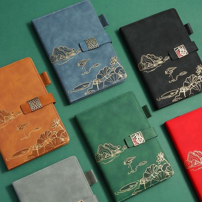 国潮笔记本A5厚本子定制国风礼盒套装文创礼品商务办公记事本批发 1本图3