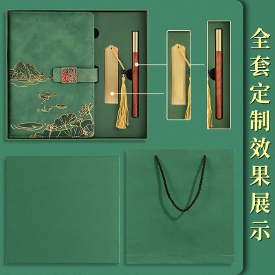 国潮笔记本A5厚本子定制国风礼盒套装文创礼品商务办公记事本批发 1本图4