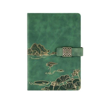 国潮笔记本A5厚本子定制国风礼盒套装文创礼品商务办公记事本批发 1本图5