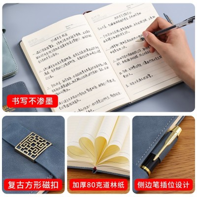 A5笔记本本子定制logo商务办公本加厚记事本高颜值会议笔记本套装 1本图3