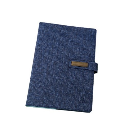 时尚简约记事本仿粗亚麻布艺笔记本可替换内芯创意搭扣商务笔记本 300本图5