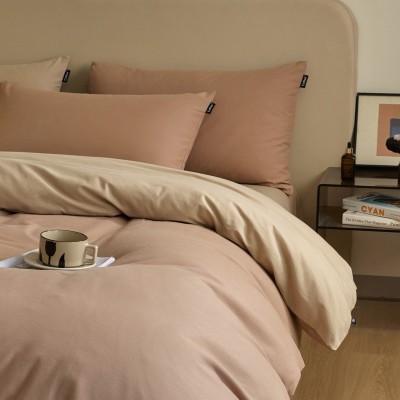 高端加厚全棉纯棉四件套磨毛裸睡母婴级床单被套罩宿舍床笠三件套 1套图3