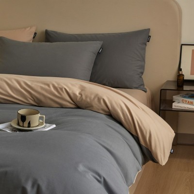 高端加厚全棉纯棉四件套磨毛裸睡母婴级床单被套罩宿舍床笠三件套 1套图2