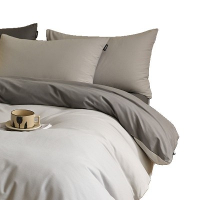 高端加厚全棉纯棉四件套磨毛裸睡母婴级床单被套罩宿舍床笠三件套 1套图5