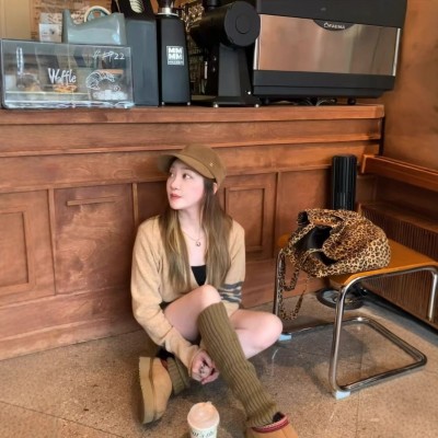 TB秋冬季男女同款粗针四扣羊毛开衫情侣款经典四杠V领羊毛开衫高 1件图3