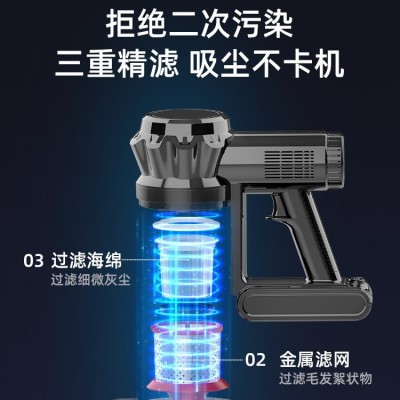 无线吸尘器大吸力手持式吸拖擦地超除螨猫毛小型静音电动除螨神器图3