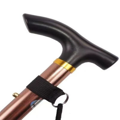 登山杖折叠拐杖5节老人铝合金户外伸缩手杖老人拐杖拐棍亚马逊图2