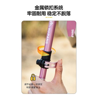 碳纤维登山杖可折叠女款手杖户外徒步装备超轻爬山铝合金伸缩杖图2