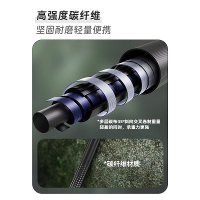 碳纤维登山杖碳素超轻三节伸缩杖男女专业户外徒步手杖爬山装备图4