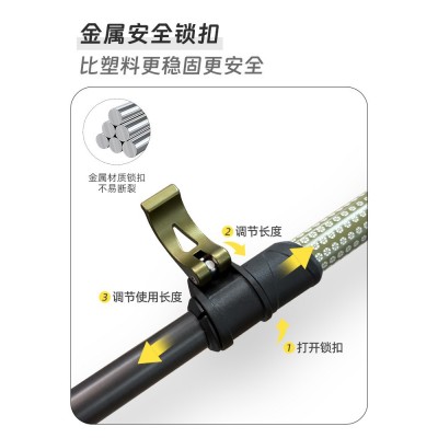 碳纤维登山杖碳素超轻三节伸缩杖男女专业户外徒步手杖爬山装备