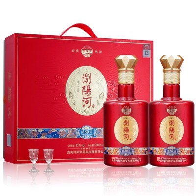 浏阳河新洺N80浓香型白酒52度500ml*2瓶整箱结婚私域代发批发送礼图5