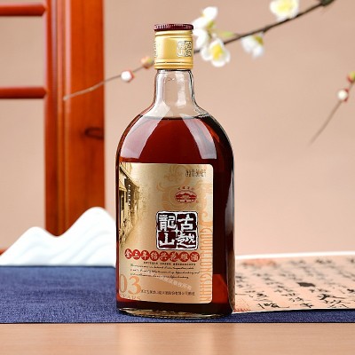 古越龙山绍兴黄酒金三年500ml*6瓶装整箱纯粮花雕酒可泡阿胶黄酒图3