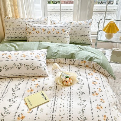 床上四件套纯棉冬天全棉被套床单床品1米5学生宿舍三件套四季通用 1套图2