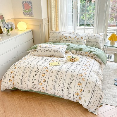 床上四件套纯棉冬天全棉被套床单床品1米5学生宿舍三件套四季通用 1套图3