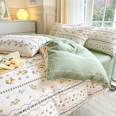 床上四件套纯棉冬天全棉被套床单床品1米5学生宿舍三件套四季通用 1套图4