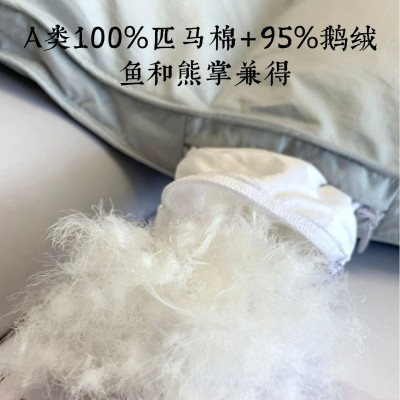 高端A类匹马棉95%白鹅绒被羽绒秋冬被芯保暖加厚双人结婚春秋被 1件图2