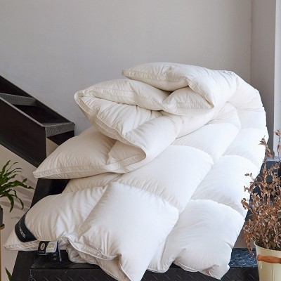高端A类匹马棉95%白鹅绒被羽绒秋冬被芯保暖加厚双人结婚春秋被 1件图5