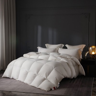 高端轻奢95%雪雁绒羽绒被手工精挑绒朵单人双人加厚被芯结婚送礼 1件图4