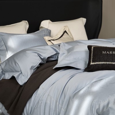 轻奢优雅140支全棉四件套金银丝高端被套大气可送礼亲肤四季床品 1套图2