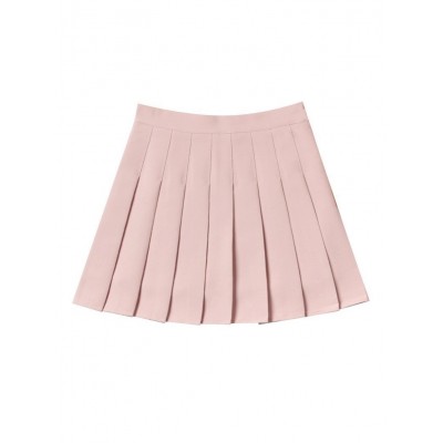 四季短裙女百褶裙JK制服裙子时尚半身裙(加长+安全裤+拉链+纽扣）图5