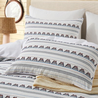 跨境亚马逊簇绒毛剪花部落纯棉几何被套家纺床上用品三件套外贸厂 10套图3