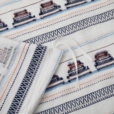 跨境亚马逊簇绒毛剪花部落纯棉几何被套家纺床上用品三件套外贸厂 10套图4