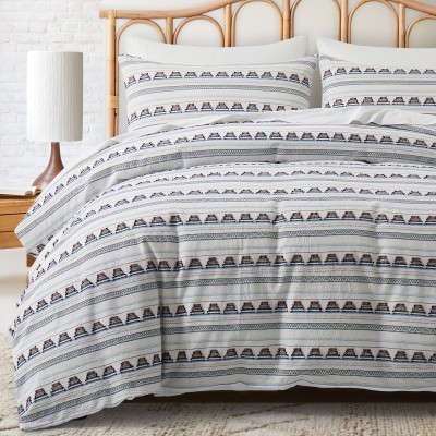 跨境亚马逊簇绒毛剪花部落纯棉几何被套家纺床上用品三件套外贸厂 10套图2