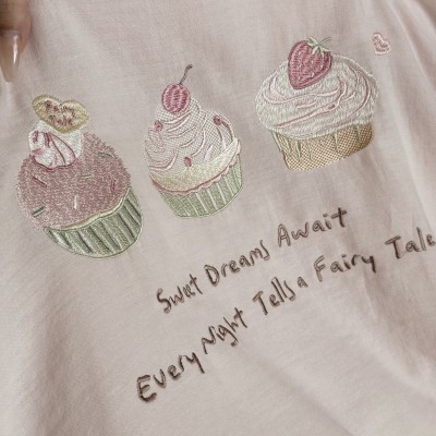 2025新款秋冬款全棉皱皱纱精密刺绣系列四件套-香草甜铺 1.5m床单 1件图4