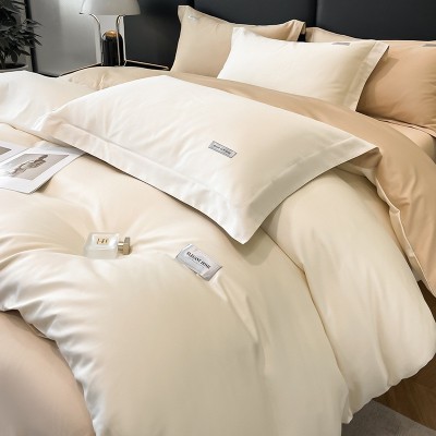 2024新款60支长绒棉四件套全棉被套单床笠式床上用品轻奢风 1套图3