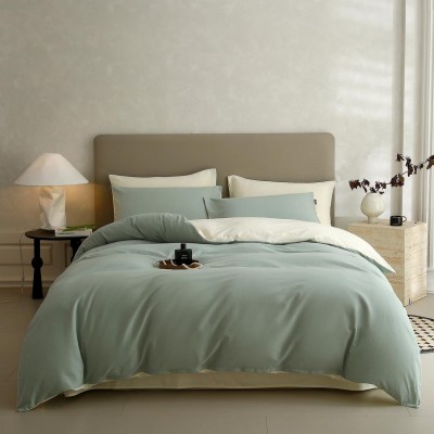 简约纯棉四件套a类母婴级磨毛四件套100支加厚四件套轻奢高级感 1套图5