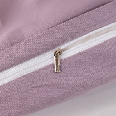 ins风40支被套单件纯棉a类100全棉被罩单件单买民宿纯色被套单件 1套图2