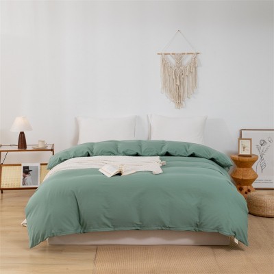 ins风40支被套单件纯棉a类100全棉被罩单件单买民宿纯色被套单件 1套图5