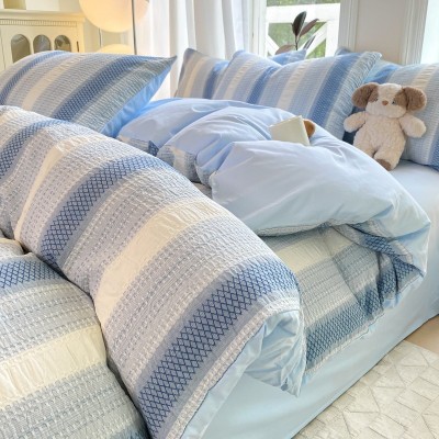 全棉床上四件套纯棉2025年新款小清新被套床单床笠夏季床品三件套 1件图2