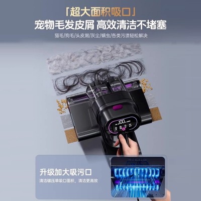 跨境除螨仪双尘杯双滚刷紫外线杀菌去螨虫智能家用床上加热吸尘器 1台图5