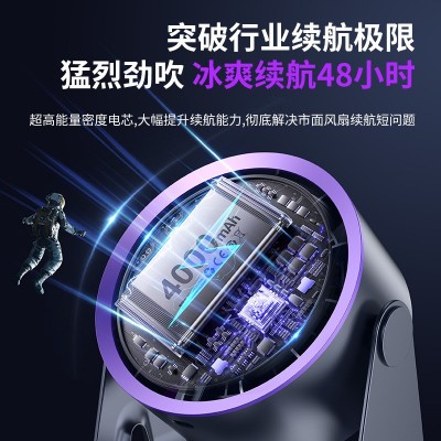 办公室桌面风扇壁挂小风扇挂墙小型宿舍床上充电吊扇家用静音批发 1个图2