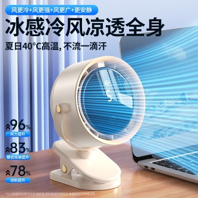 新款跨境夹子小风扇办公室桌上家用夹式电风扇USB充电学生宿舍静 1台图2