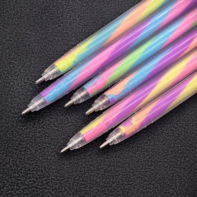 ✅手账渐变彩虹笔荧光多色笔闪光螺旋笔diy绘画标记号重点贺卡笔 5盒图3