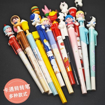 新款转转笔中性笔可爱卡通学生减压创意礼品儿童礼物刷题笔批发价 10支图3