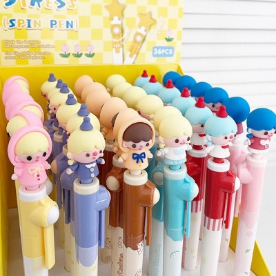 新款转转笔中性笔可爱卡通学生减压创意礼品儿童礼物刷题笔批发价 10支图2