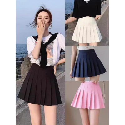 黑色百褶裙女秋冬半身裙夏2024新款高腰显瘦学生a字裙小个子短裙图2