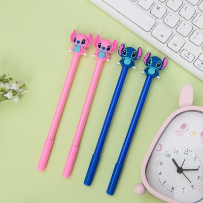 创意文具软胶头可爱卡通中性笔学习办公黑色水性签字笔印刷字0.5 4支图2