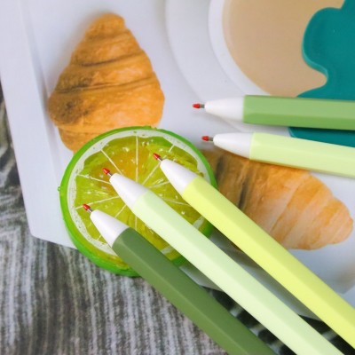 莫兰迪ST头刷题笔学生盒装中性笔套装渐变色笔杆水性笔办公签字笔 1盒图3