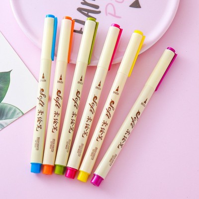 经典国色柔绘笔 学生文具书法练字笔 彩色手账笔美术勾线笔秀丽笔 2袋图4