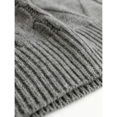 外贸跨境欧美亚马逊源头厂家毛衣背心女式马甲夹v领无袖麻花毛衫图5