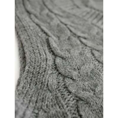 外贸跨境欧美亚马逊源头厂家毛衣背心女式马甲夹v领无袖麻花毛衫图4