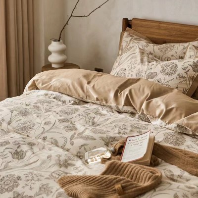 秋冬美式100支新疆长绒棉四件套 加厚全棉印花磨毛床上用品厂家 1套