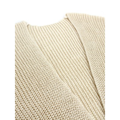 外贸跨境欧美亚马逊源头厂家 女式针织净色长袖开衫外套时尚毛衣图4