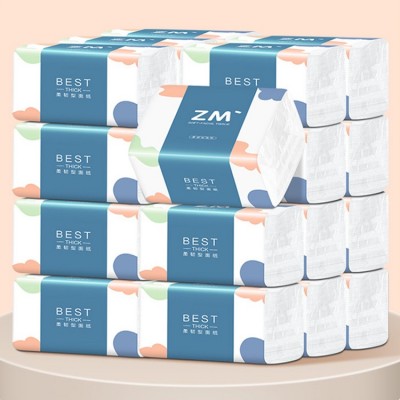 家庭版实惠装大包抽纸300系四层厚实抽取式面巾纸整箱 工厂代发 1盒图4