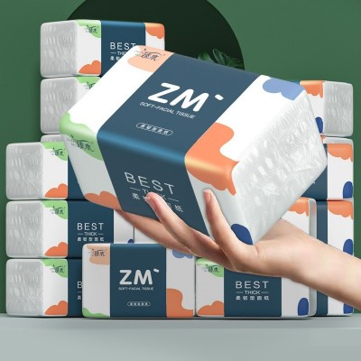 家庭版实惠装大包抽纸300系四层厚实抽取式面巾纸整箱 工厂代发 1盒图2